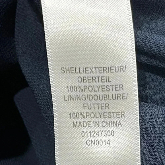 Adrianna Papell Navy Blue exposed zip back sheath mini dress with pockets - Picture 11 of 13